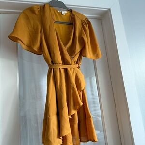 Miami Mustard Asymmetrical Dress